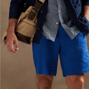 NWT! Banana Republic Voltage Blue 9" Organic Chino Shorts - Size 35🩵